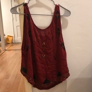 Free People Beaded Top